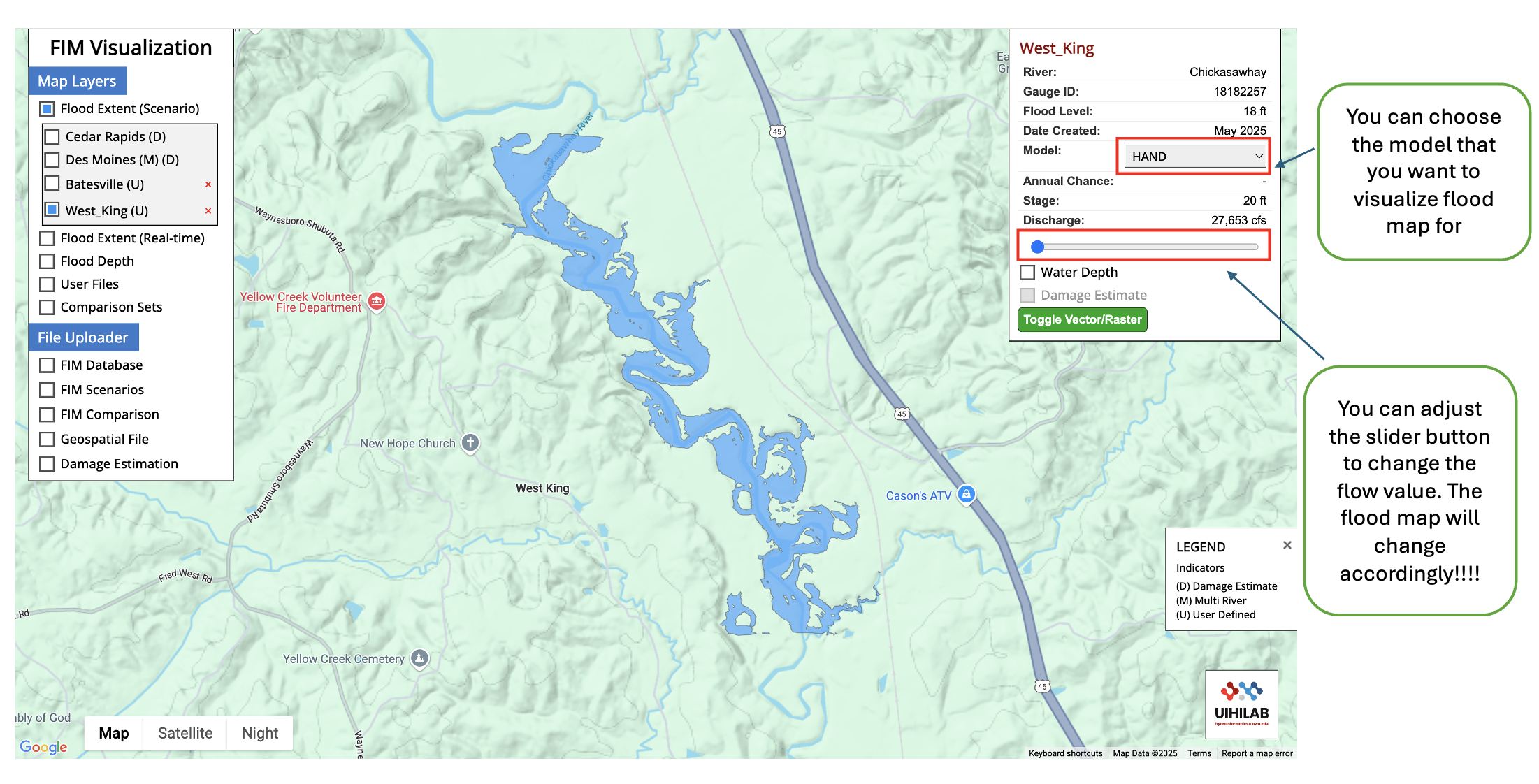Flood map