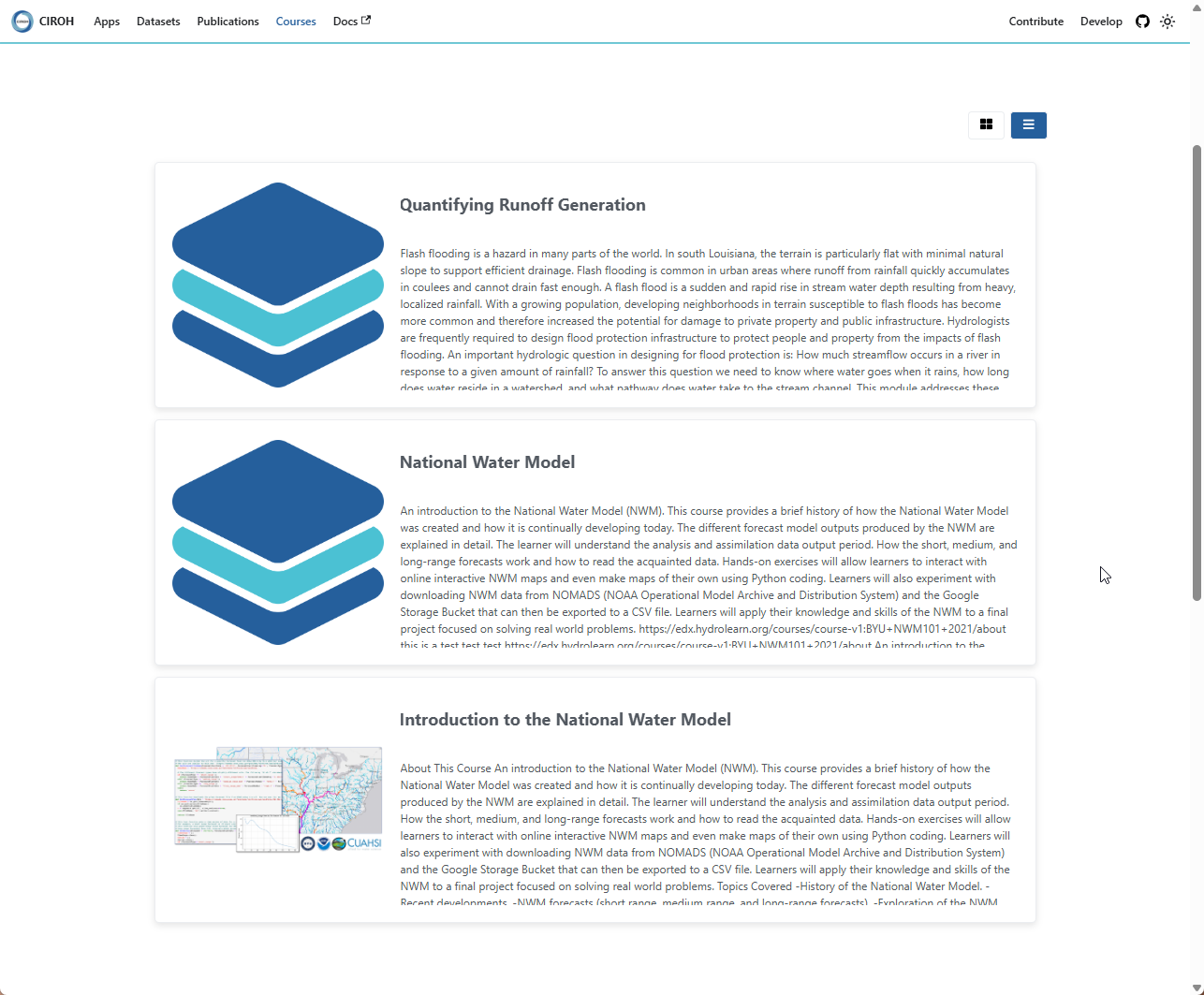 CIROH Portal Courses