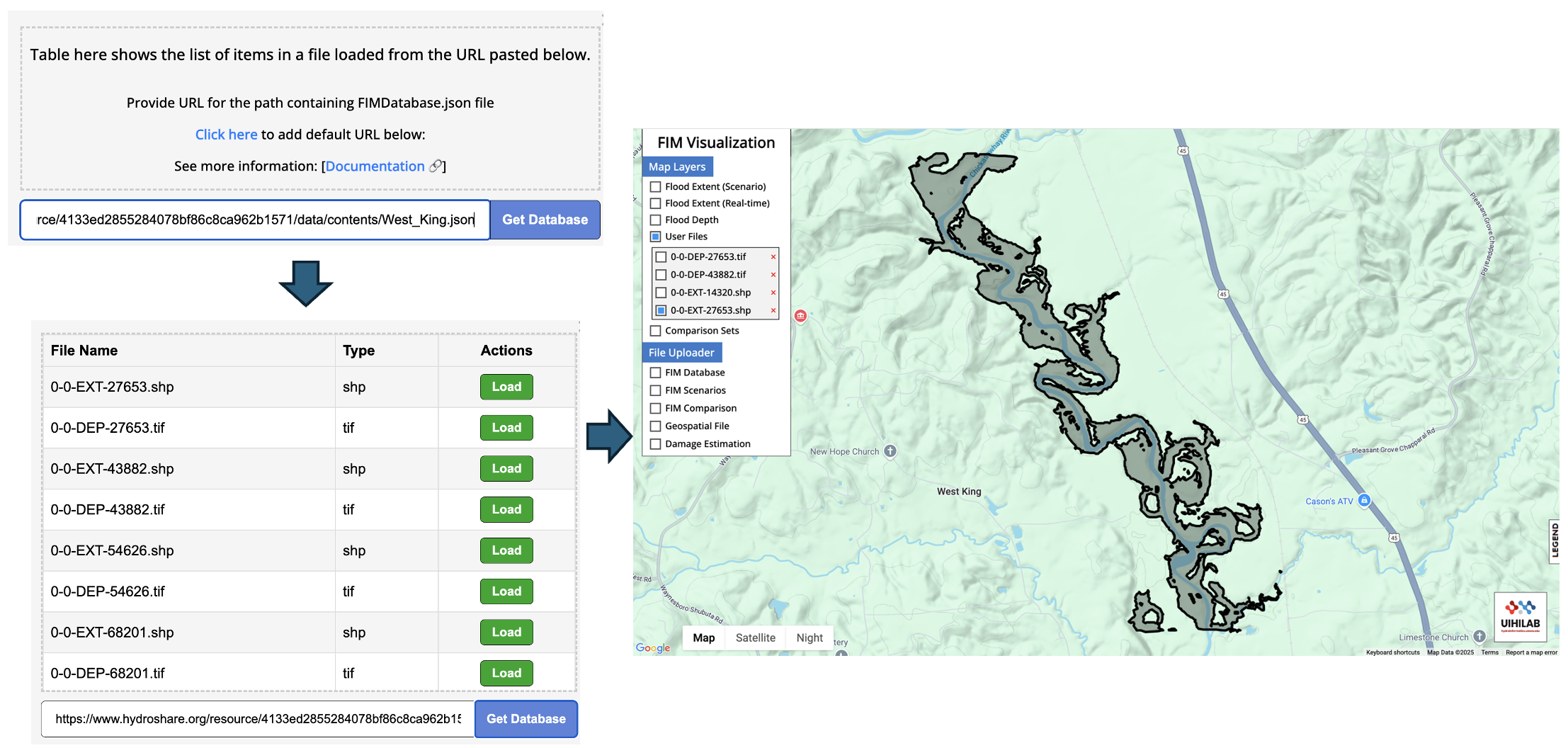 Flood map