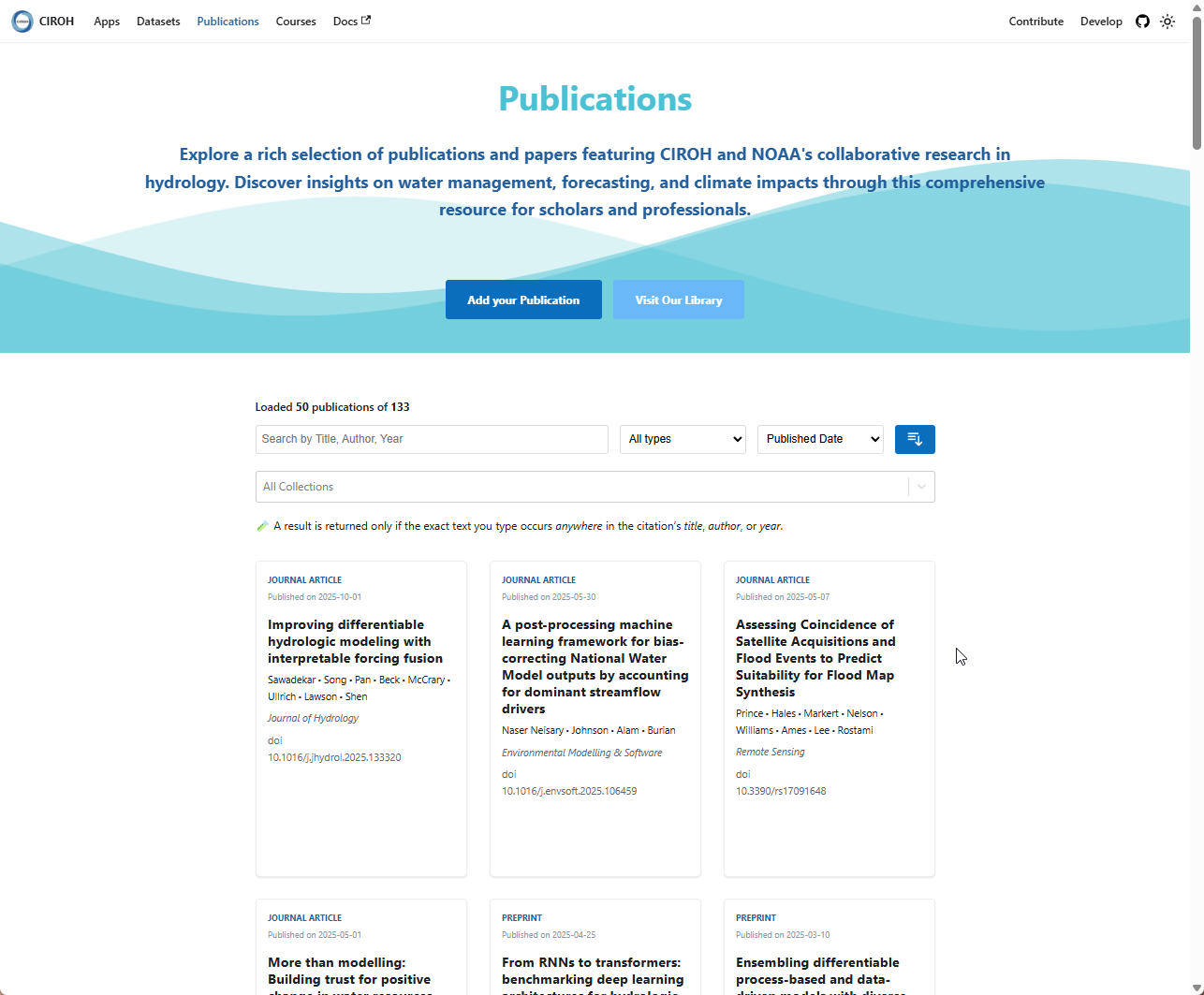 CIROH Portal Publications